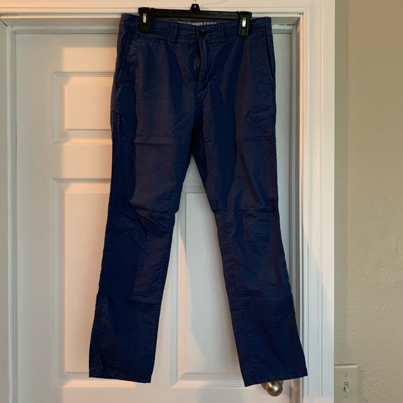Banana Republic Mens Aiden Slim-Fit Chino Blue 30 - Picture 1 of 4